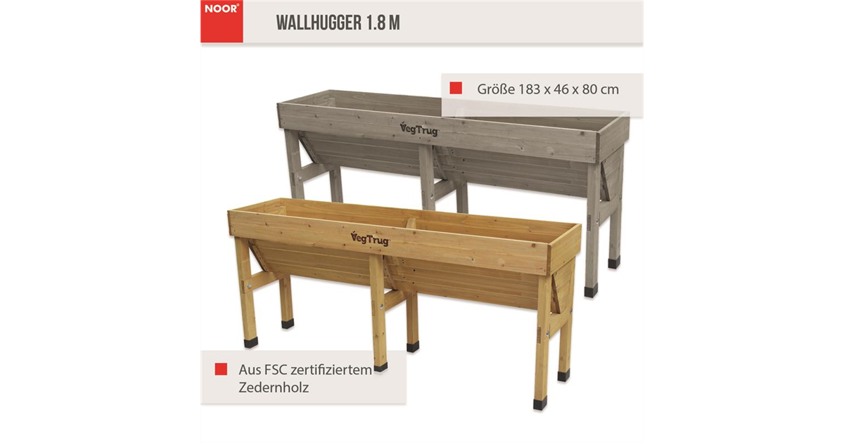 Hochbeet Wallhugger VegTrug 183 x 46 x 80cm