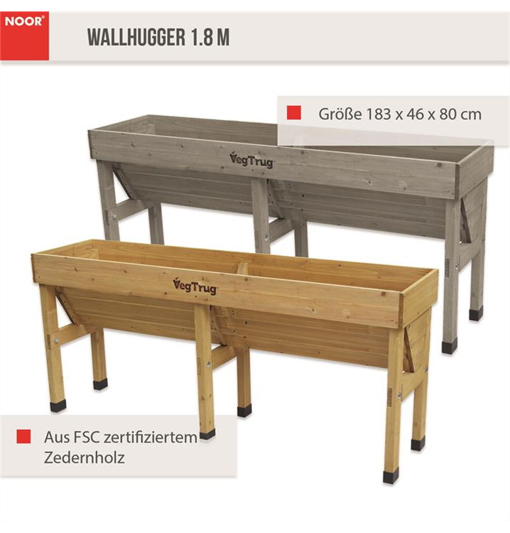 Hochbeet Wallhugger VegTrug 183 x 46 x 80cm