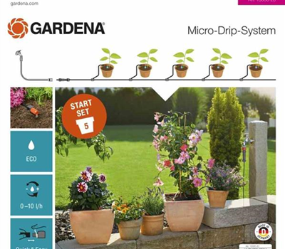 Gardena Bewässerungsset Micro-Drip für 5 Pflanztöpfe Gr. S