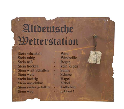 H.G-Deko Altdeutsche Wetterstation zum Hängen 80 x 70cm