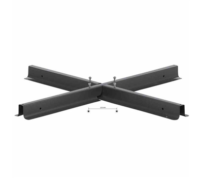 Siena Garden Kreuzständer für Ampelschirme 100x100x6 cm Stahl 