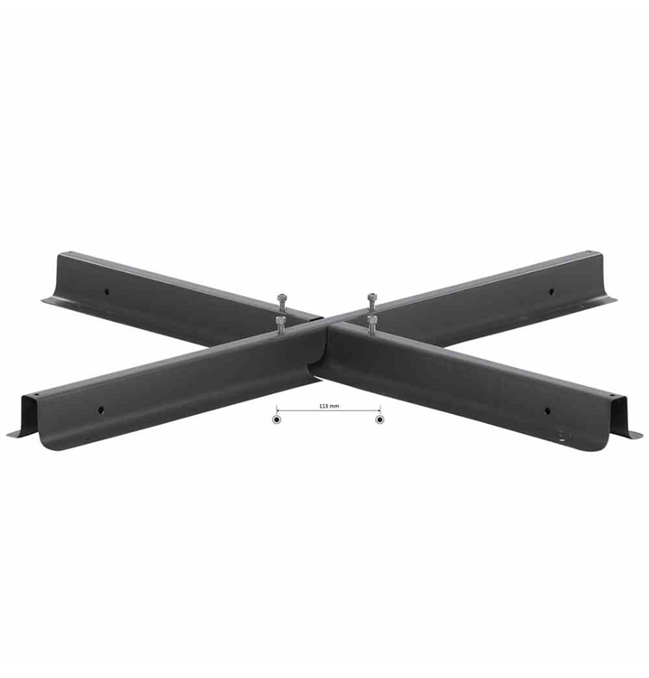 Siena Garden Kreuzständer für Ampelschirme 100x100x6 cm Stahl 