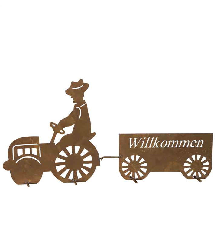 Traktorschild Willkommen