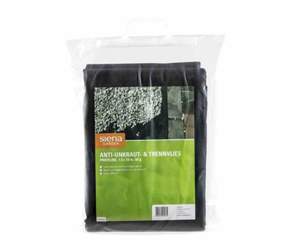 Siena Garden Anti-Unkrautvlies 1,5x10m, 100g schwarz