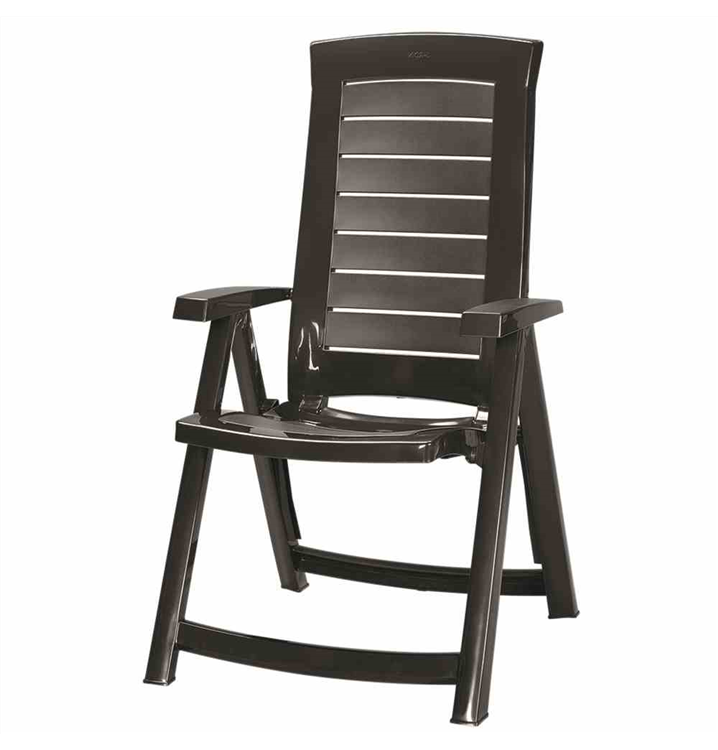 Klappsessel Aruba graphit 61 cm x 72 cm x 110 cm Kunststoff