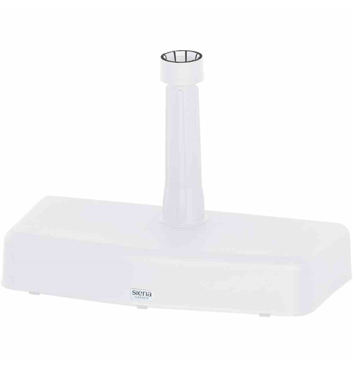 Siena Garden Schirmständer 20 kg 50x25x9 cm weiß Kunststoff