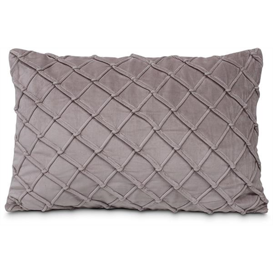 fleur ami MADELEINE - Ribbed Cotton Velvet Diamond Pattern Pillow