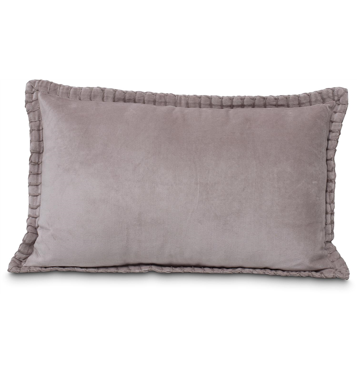 fleur ami MADELEINE - Cotton Velvet Enzyme Wash Blanket Stitch Border Cushion