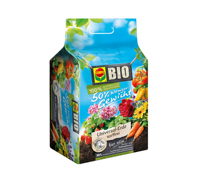 Compo BIO Universal-Erde torffrei 50 % Gewicht m. Schafwolle