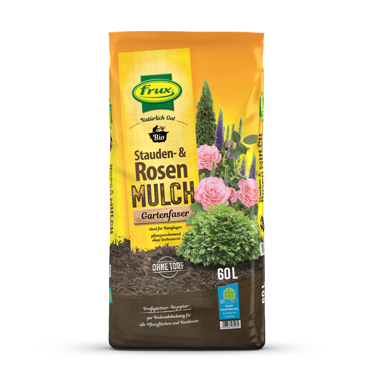 frux Bio Stauden- & Rosenmulch – Gartenfaser -torffrei-