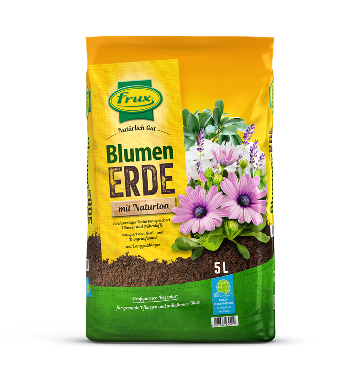 frux Blumenerde mit Naturton