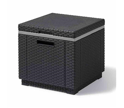 ICE-Cube Kühlbox graphit Geflechtoptik