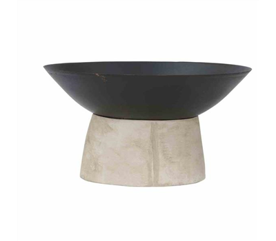 Siena Garden Feuerschale Modern Fuß Ø50xH27,5cm schwarz Beton