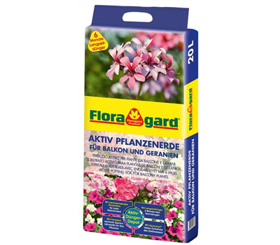 Floragard Aktiv Pflanzenerde für Balkon und Geranien